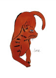 25 Cats Named Sam and One Blue Pussy by Andy Warhol  c1954 (Red Sam)