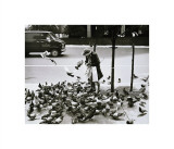 Old Woman Feeding Pigeons  c1985