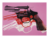 Gun  c1981-82 (Black  White  Red on Pink)