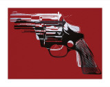 Guns  c1981-82 (White and Black on Red)