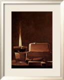 Kerze und Bucher Candlelight Study