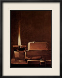 Kerze und Bucher Candlelight Study