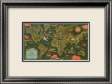 Air France: Flight Routes And Illustrated World Map  c1948