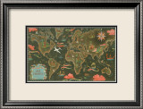 Air France: Flight Routes And Illustrated World Map  c1948