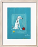 Dalmatian with Red and Yellow Ball