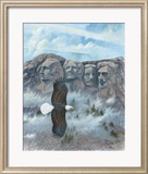 Eagle over Mount Rushmore