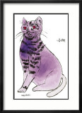 25 Cats Named Sam and One Blue Pussy by Andy Warhol  c1954 (Purple Sam)