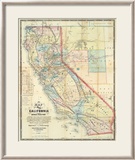 New Map of The State of California and Nevada Territory  c1863