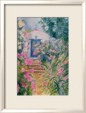 Door with Oleander and Geraniums