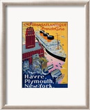Transatlantique  French Line  Paris-Havre-New York