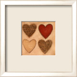 Four Hearts with Red