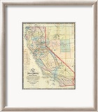 New Map of The State of California and Nevada Territory  c1863