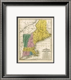 Map of the New England or Eastern States  c1839