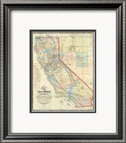 New Map of The State of California and Nevada Territory  c1863