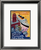 Transatlantique  French Line  Paris-Havre-New York