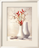 Willow Twigs with Red Flowers