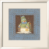 Blue Tin Snowman I