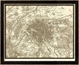 Sepia Map of Paris