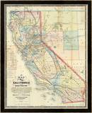New Map of The State of California and Nevada Territory  c1863
