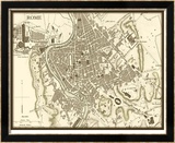 Sepia Map of Rome