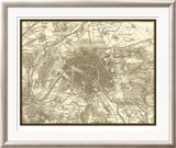 Sepia Map of Paris