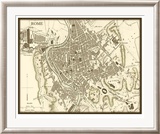 Sepia Map of Rome