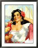 Senorita with Parrot