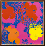 Flowers  1970 (Red  Yellow  Orange on Blue)