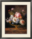Fleurs dans un Vase de Porceleine Bleue  c1780
