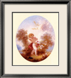 Cupid Between Roses