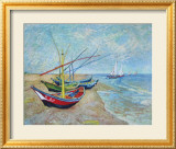 Fishing Boats on the Beach at Saints-Maries  c1888