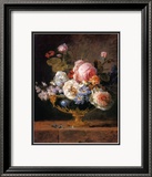 Fleurs dans un Vase de Porceleine Bleue  c1780