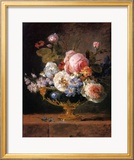 Fleurs dans un Vase de Porceleine Bleue  c1780