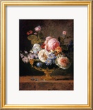 Fleurs dans un Vase de Porceleine Bleue  c1780