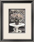 Vintage Flowers II  Still Life with Birdbath