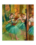 Dancers in Pink and Green