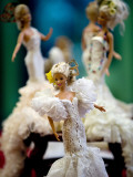 One of the two hundred Barbie dolls dressed in traditional flamenco outfits