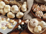 High Angle View of Garlic