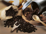 Close-Up of Coffee Beans Spilling from a Sack