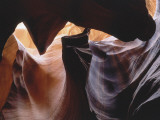 Light Illuminates Weathered Slot Canyons