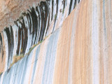 Detail of Water Stains on Sandstone Wall of Canyon in Fall