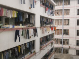 China  Guangxi Province  Guilin  Apartment Building Drying Laundry on the Balcony