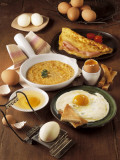 Close-Up of Eggs and Omelets in a Frying Pan