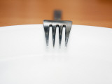 A Fork Resting on the Edge of a Plate
