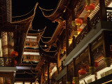 China  Shanghai  Night View of Traditional Architecture in Yuyuan Garden Bazaar