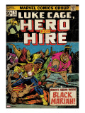 Marvel Comics Retro: Luke Cage  Hero for Hire Comic Book Cover 5  Black Mariah! (aged)