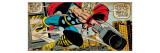 Marvel Comics Retro: Captain America Comic Panel  Flying and Jumping (aged)