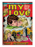 Marvel Comics Retro: My Love Comic Book Cover 18  Kissing  Love on the Rebound (aged)