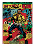 Marvel Comics Retro: Luke Cage  Hero for Hire Comic Panel  Screaming (aged)