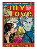 Marvel Comics Retro: My Love Comic Book Cover 20  Kissing  When Strangers meet! (aged)